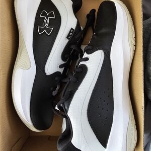 Under Armour Men's Black and White Athletic Sneakers